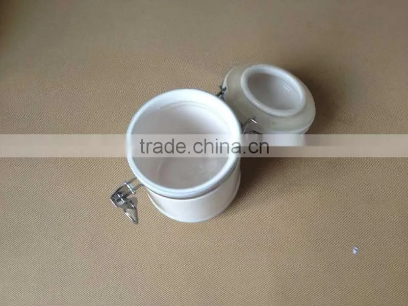 hot sale 500ml high quality porcelain ceramic kitchen canisters/ceramic container/ceramic storage containers
