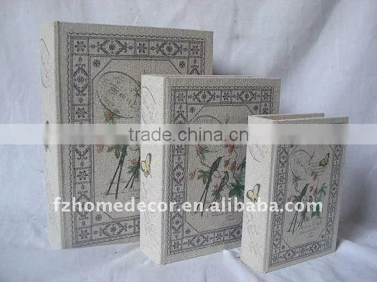 wooden boxes gift set covered with canvas printing