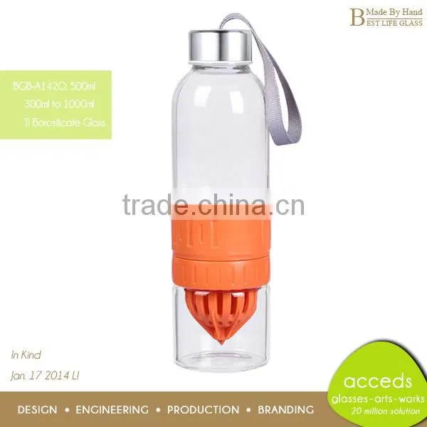 Borosilicate Glass Lemon Bottle / Cup Juice Source