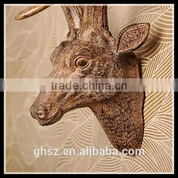 European style wall decoration resin wall-mounted deer head for sale