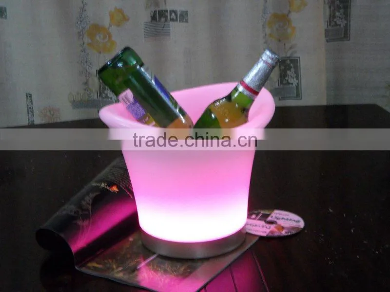 PE Material Rotational Moulding Plastic Modern LED ice bucket/wine bucket