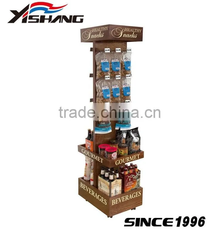 Supermarket branding cardboard dried fruit display stand