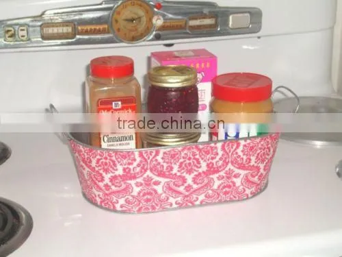 Metal oval bucket/ towel tub