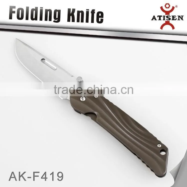 Hot Folding Knife 5Cr15 Blade Ti Handle Camping Hunting Knives Outdoor Hand Tools