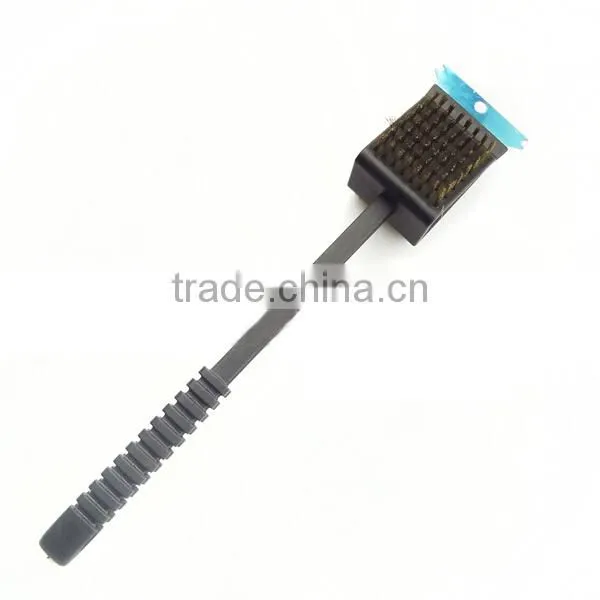 BBQ grill brush ,Plastic handle/steel wire clean brush