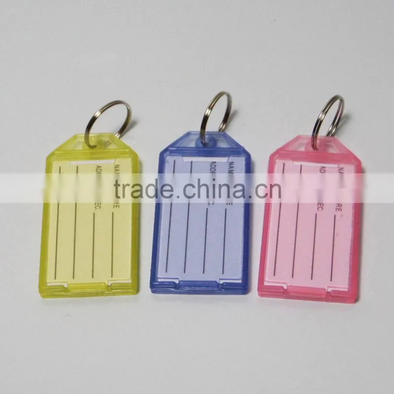 Hot-Sell cheap plastic blank insert paper key tags