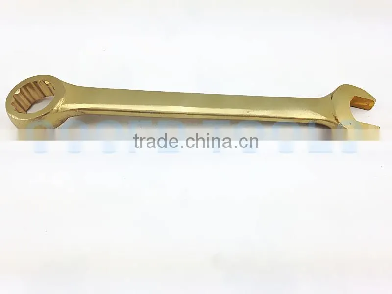 Nonsparking Be-Cu bronze high quality gold CU alloy sparkless combination wrench
