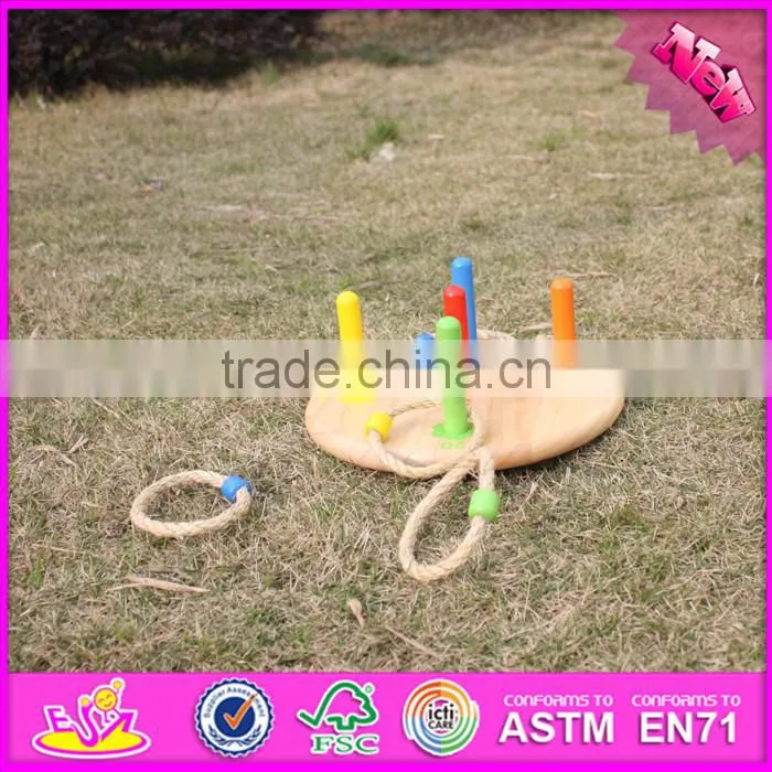 2016 new products educational kids wooden ring toss toy W01A159