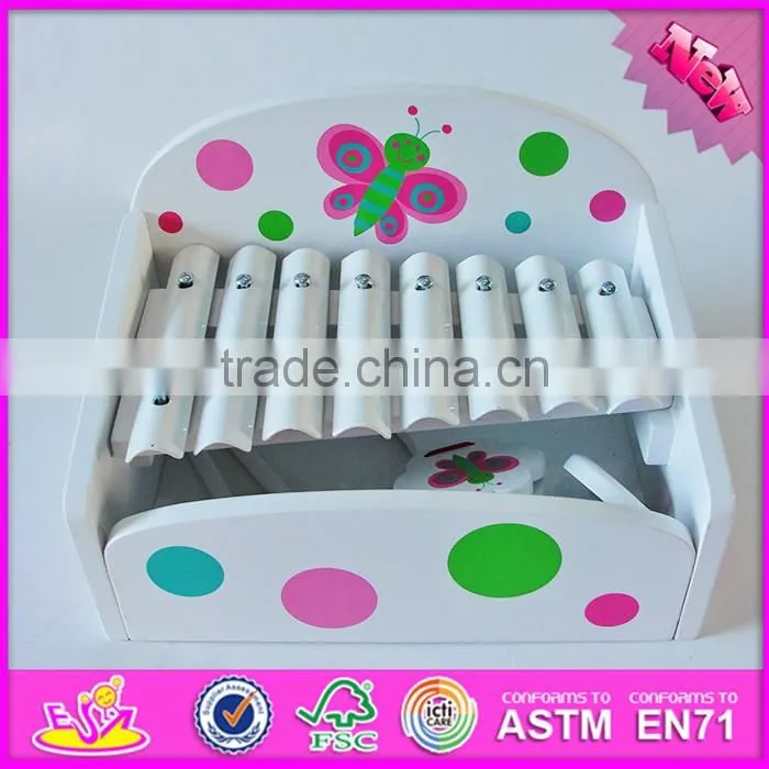 2017 New design fruit shape multi-function wooden music toys for toddlers W07A118