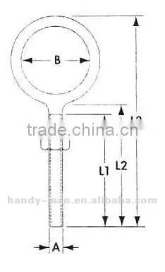 Welded Stainless Steel Eye Bolt