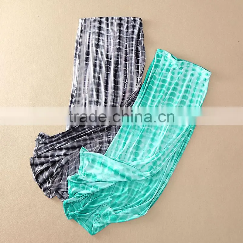 women Tie Dye Maxi rayon Skirt, summer skirt, casual skirt