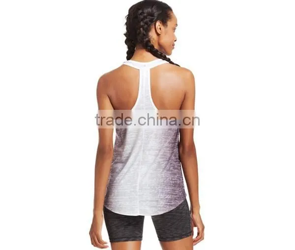 women's polyester dry fit T-Back tank top