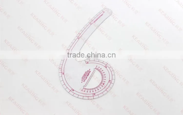 Kearing 45cm a flexible ruler,plastic garment curve ruler,transparent ruler #6045