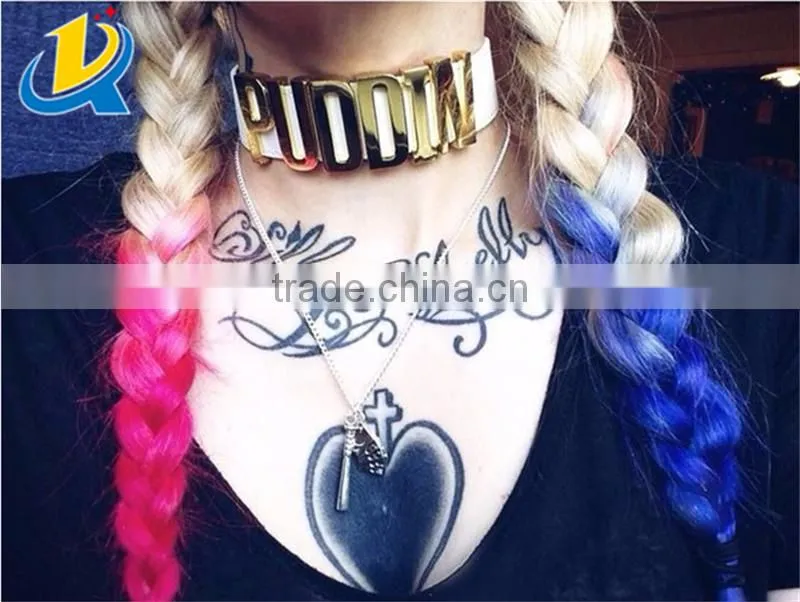 Hot Women Black Choker Collars Leather Puddin Necklace