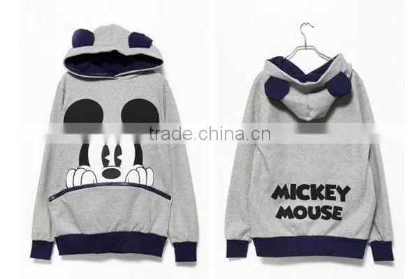 Cartoom mickey pullover hoodies for woman