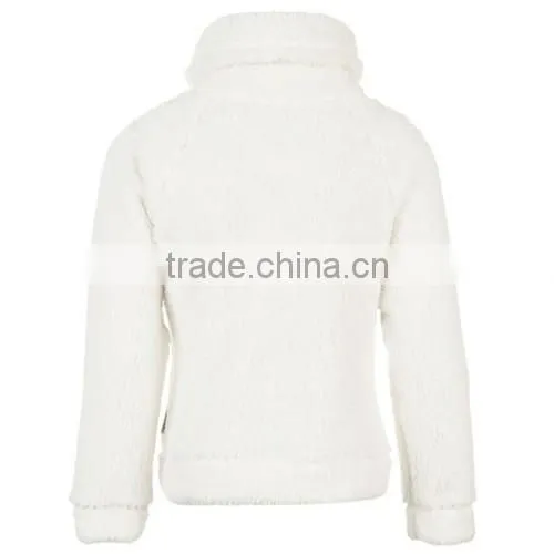 OEM winter heavy soft coral fleece pullover coat without hood junior girls