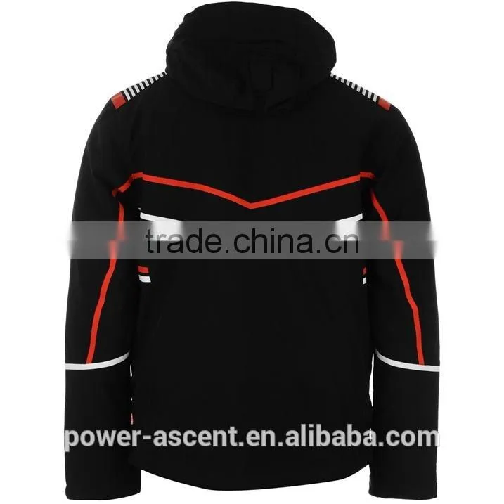 2016 men's new development black stripe snowproof ski jacket
