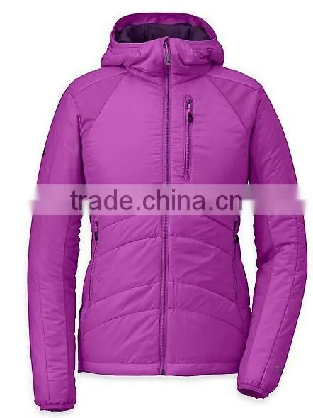 2016 Outdoor Women Padded Hoody Warm Jacket in Pink Colour