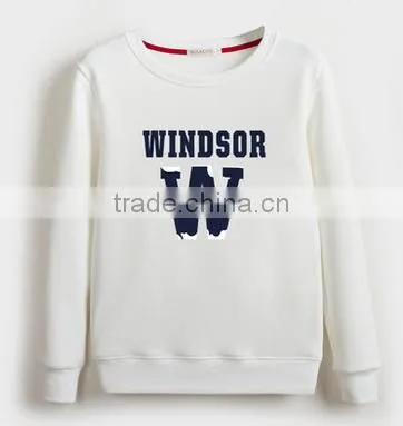 customized design crewneck pullover fleece TC65/35 cheaper hoodies/sweatshirt