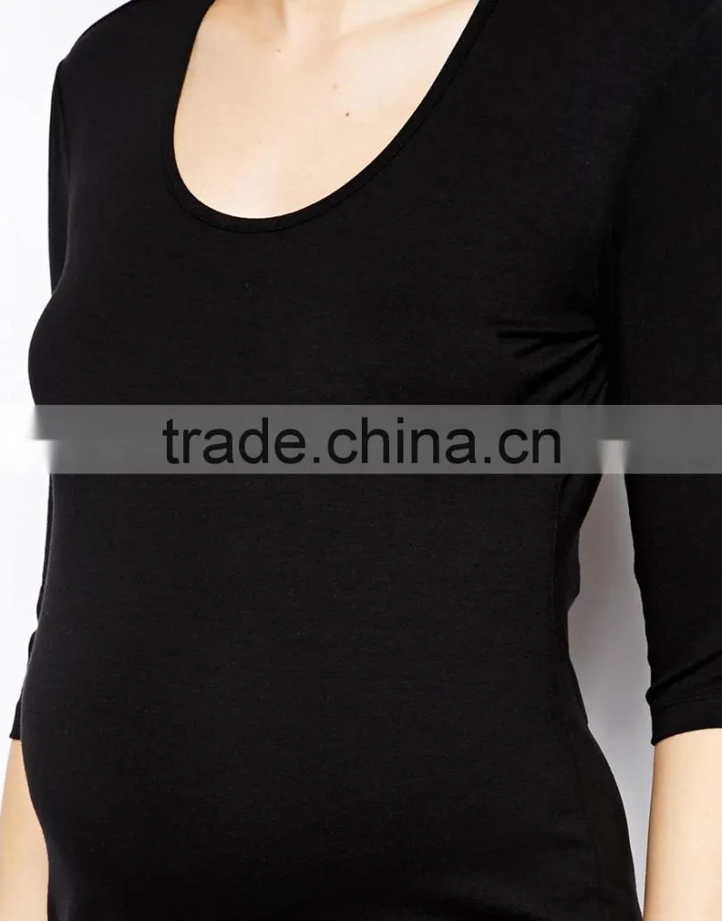 Formal maternity dresses for office with scoop neck