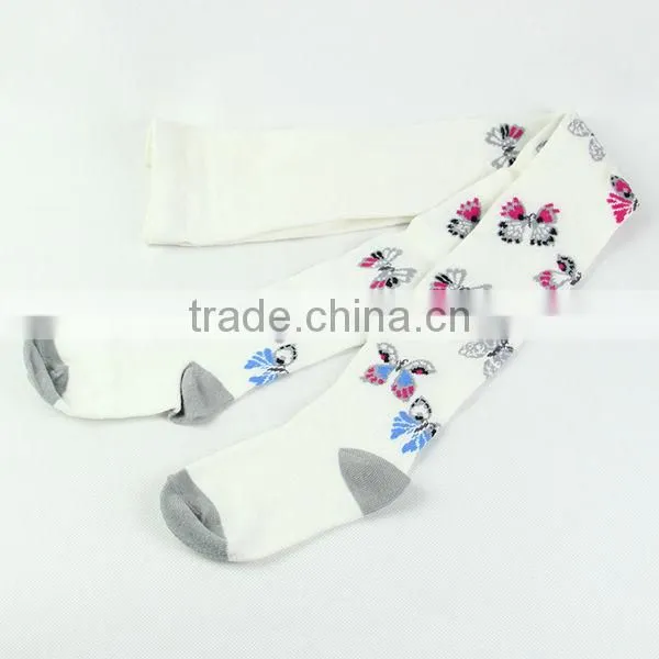 Wholesale custom printed tights for girls with nice butterfly