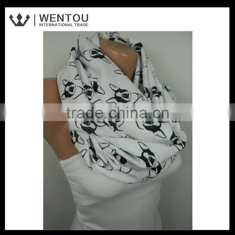 Fashion Accessories Dog Print Infinity Scarf