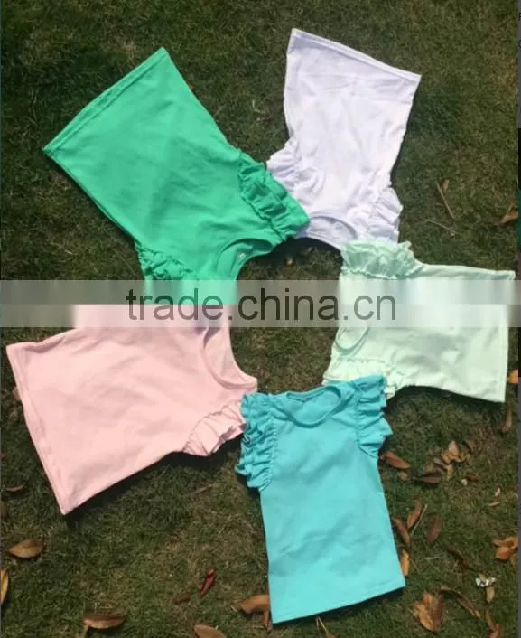 wholesale boutique baby clothes simple design flower T-shirt latest design girls top