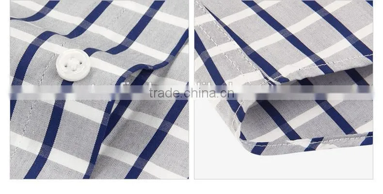 Alibaba supply 2016 new trendy UK style plaid long sleeve gentleman shirt