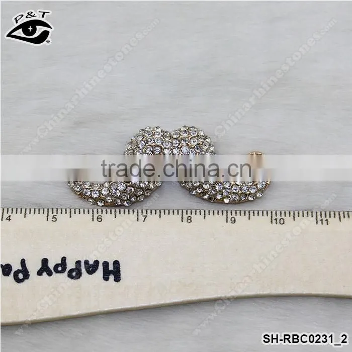 Rhinestone Brooch Pins Beard Shapde Mustache Design Brooches for clothing decoration