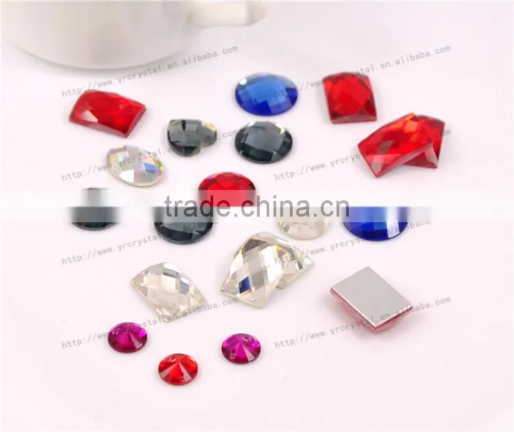 Crystal stone glass beads flat back no hotfix