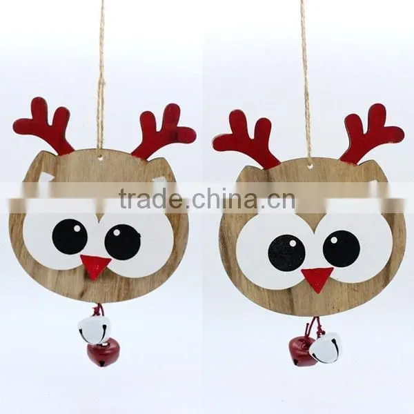 Cute Big Eyed Owl Home Decoration Wall Hanging Wooden Craft