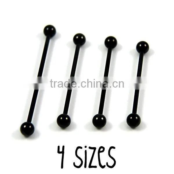 Wholesale New Hot Charm 14G 316L Surgical Stainless Steel industrial barbell tongue piercing