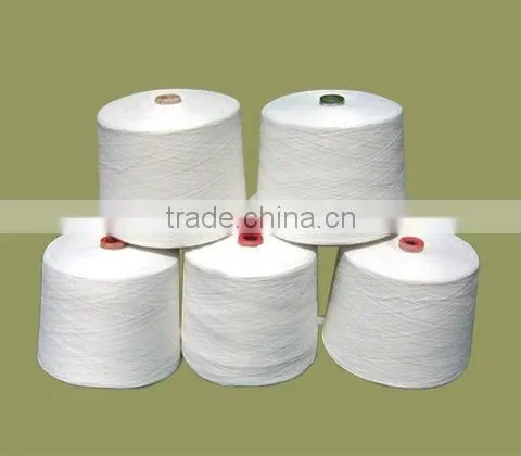 100% pure polyester sewing thread raw white in paper cone