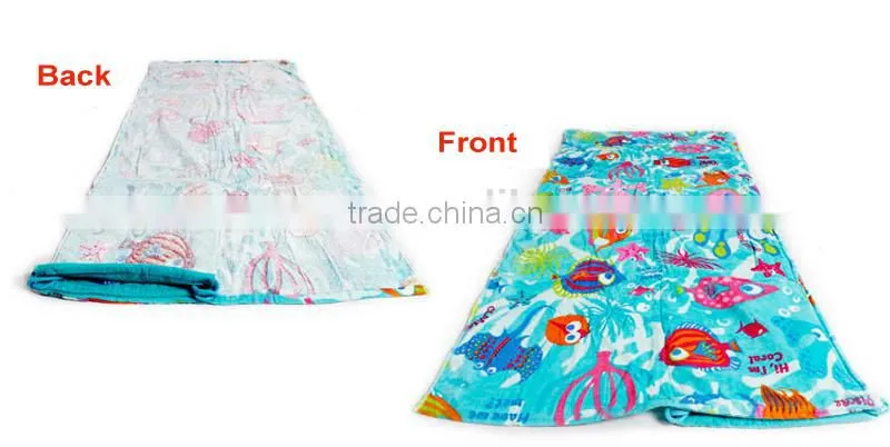 Drawstring With mat Custom printed All in one folding towel beach bag