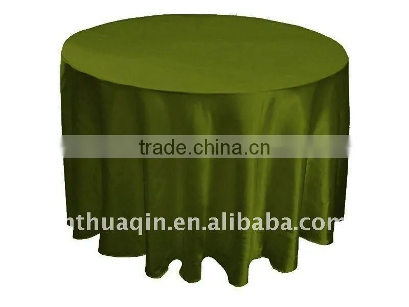 Round lamour satin table cover and tablecloth wedding table cover