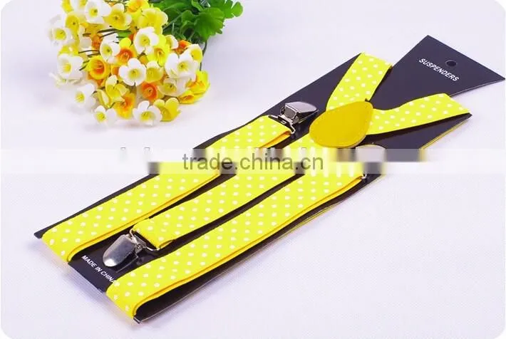 Polka Dot Braces Suspenders Elasticated Adjustable Polkadot Boys Girls 2.5cm/1"