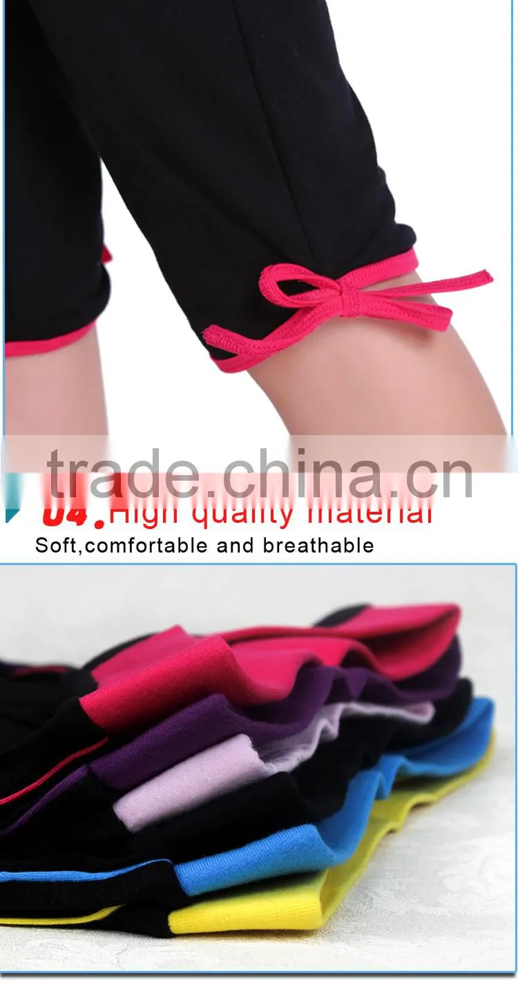 Kids Girls Cotton Sports Pant Elastic Waist Legging Children Pencil Pants
