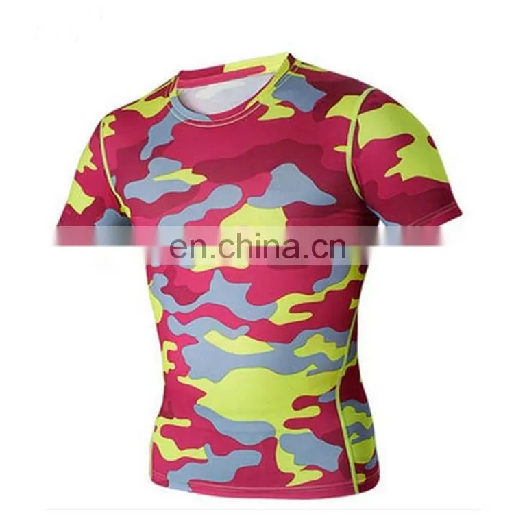 sublimation custom printed mens wholesale compression shirts