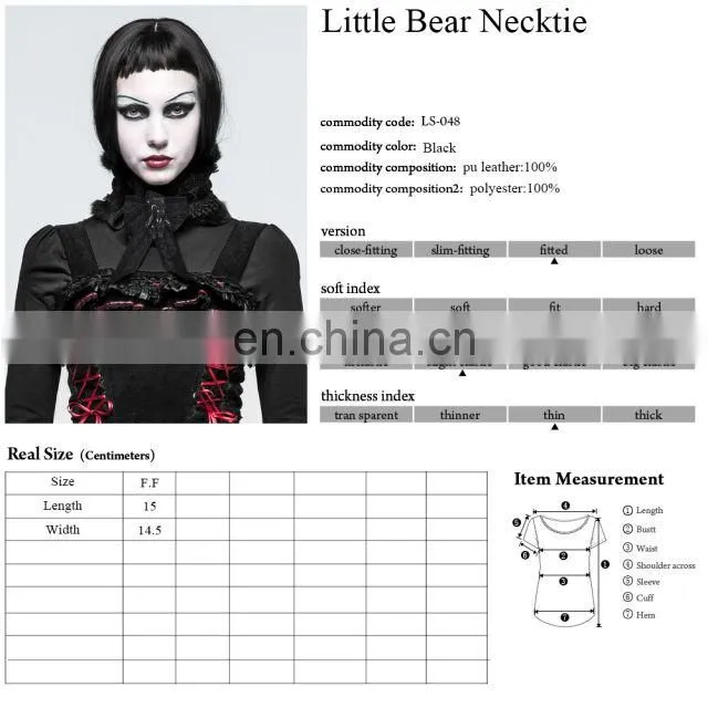 Pyon Pyon gothic lolita black teddy bear brooch LS-048