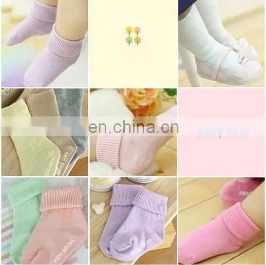 In stock Newborn Babies Pure Color Cotton Socks Baby Socks