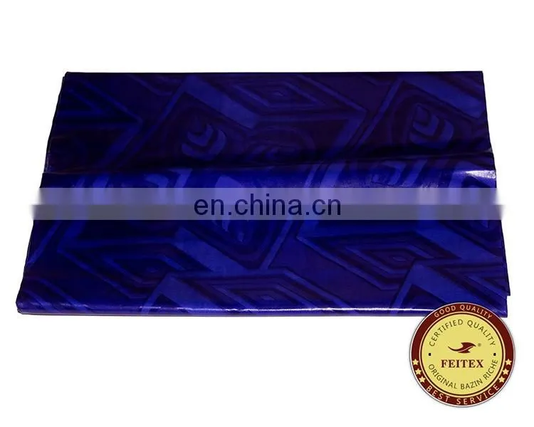 African Fabric Wholesale Guinea Brocade 5 Yards Cotton Garment Fabric Bazin Riche African Party Dress Textile FEITEX