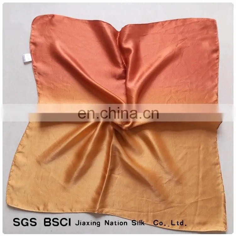 100% pure silk handkerchief gradient scarf