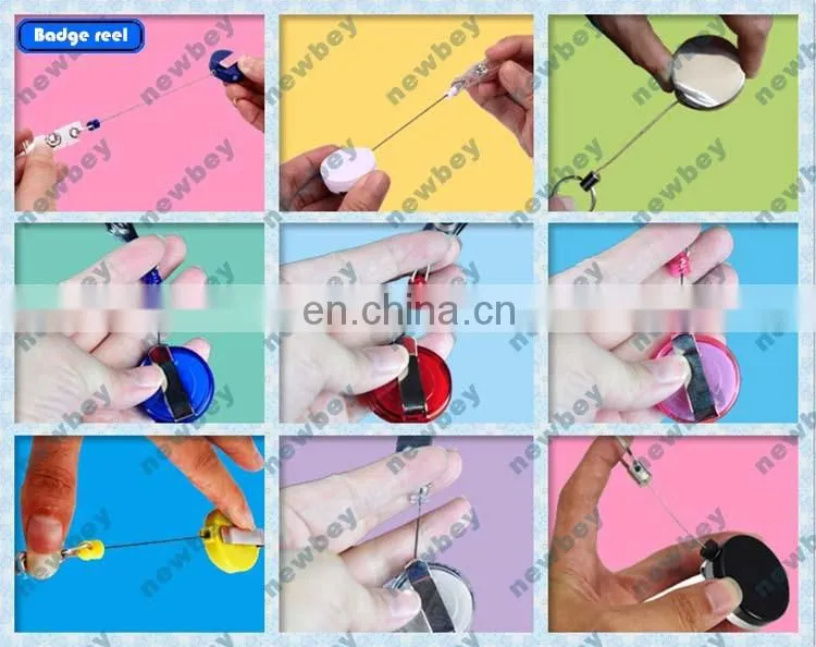 Fancy custom logo print id card yoyo retractable badge holder