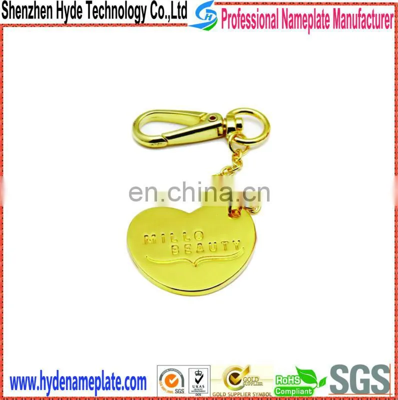supply high quality fashional shiny metal bags hang keychain