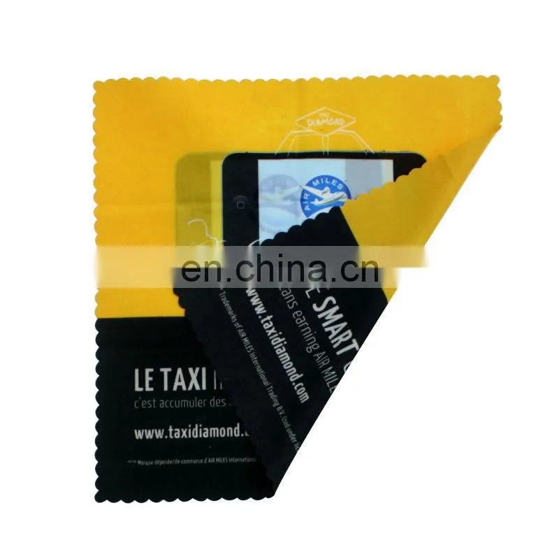 custom logo design printed screen protector & cleaning cloth