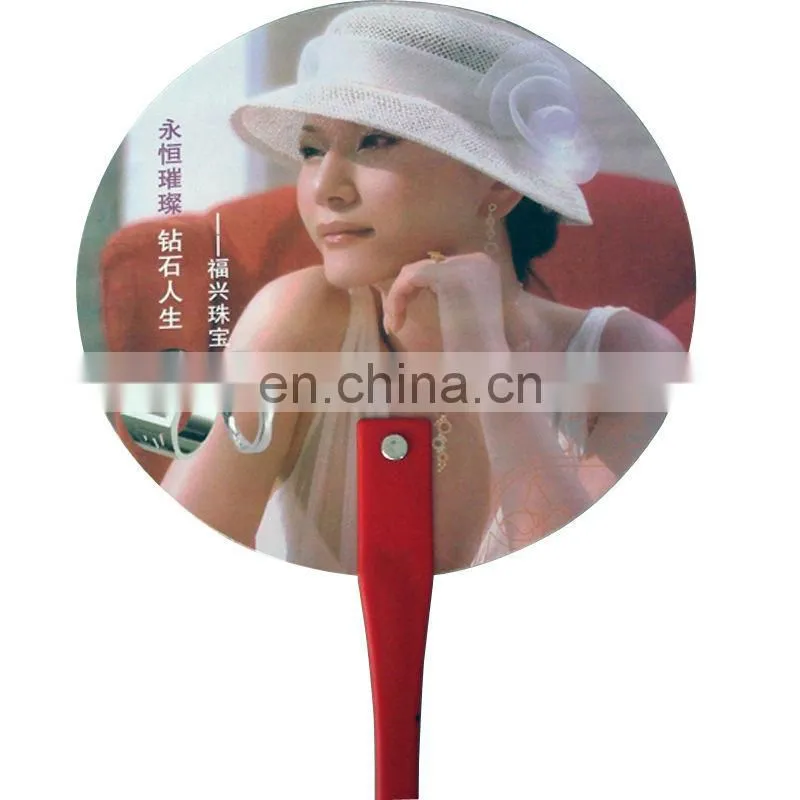 promotional customized hand held paper fans wholesale