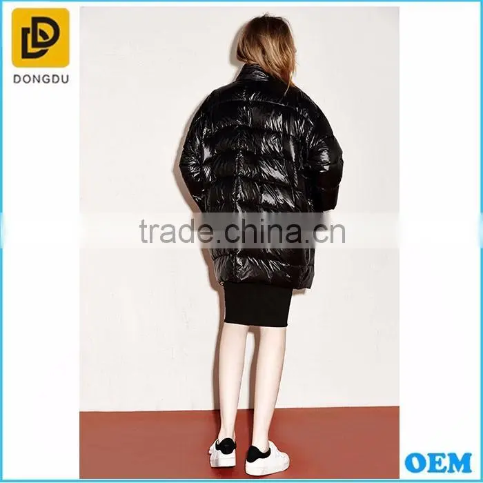Custom Plus size black winter down jacket with your logo
