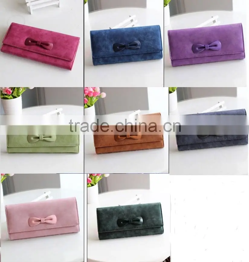 fashional Trendy and popular Pu leather Butterfly bow wallet Purse Cartera para dama de calidad Carteira