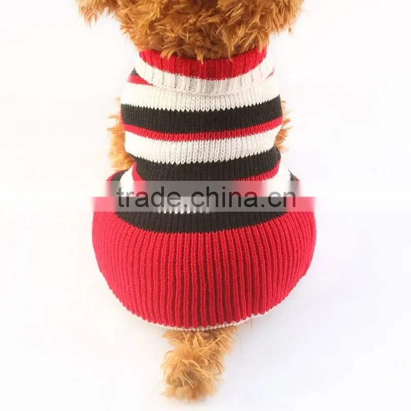 factory supply 100% cotton knitted pattern dogs sweater coat for winter