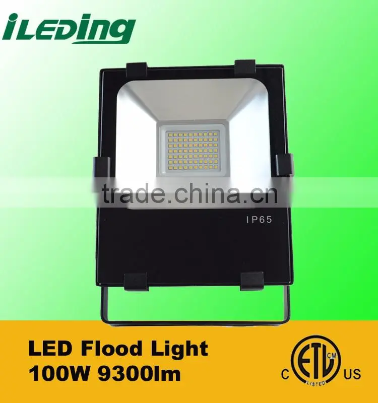 120-277V Dimmable Outdoor 100W LED Flood Light with DLC Approval